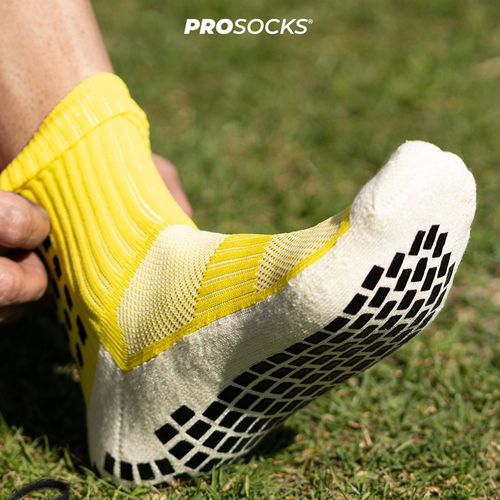 Meia de Futebol ProSocks Grip Futebol Amarelo