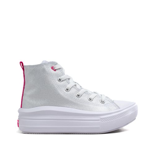 Tênis Infantil Converse Chuck Taylor All Star Move Cano Alto Prata