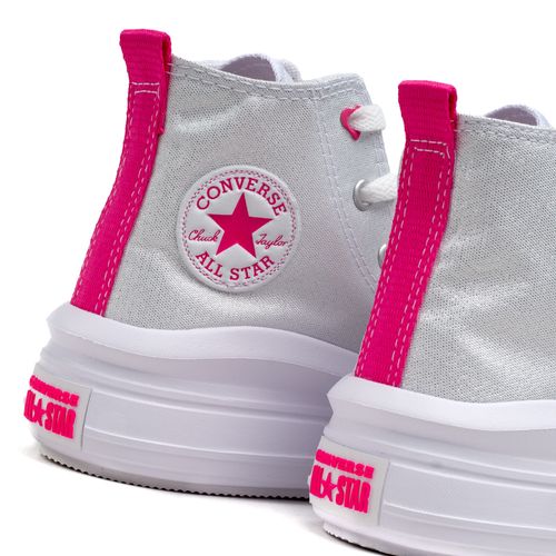 Tênis Infantil Converse Chuck Taylor All Star Move Cano Alto Prata