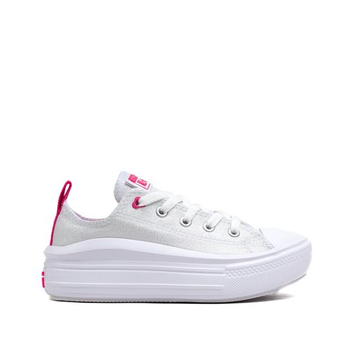 Tênis Infantil Converse Chuck Taylor All Star Move Cano Baixo Prata