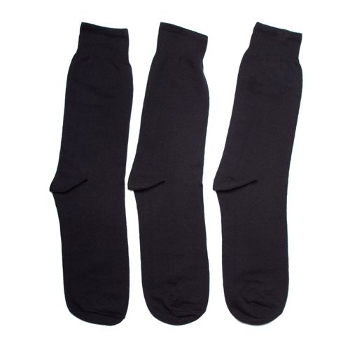 Kit com 3 Meias Sociais Masculina Selene Cano Alto Preto