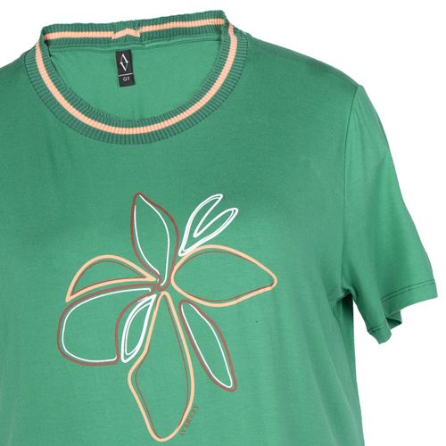Blusa Feminina Averzzy Plus Size Folha Verde