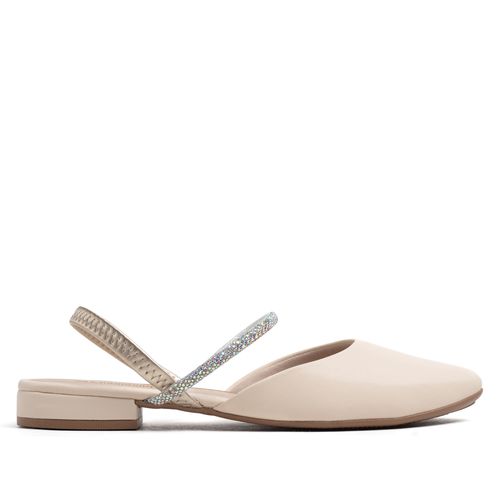 Sapatilha Slingback Feminina Mississipi Rasteira Bege