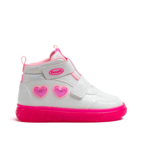 Tênis Infantil Pampili Pamps IA com Led Branco/rosa