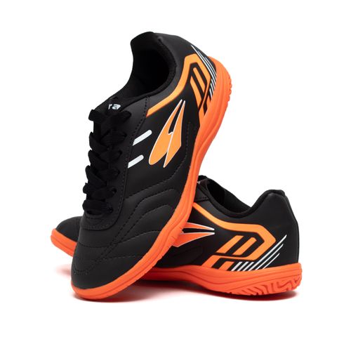 Chuteira Futsal Infantil Dray Preto/laranja