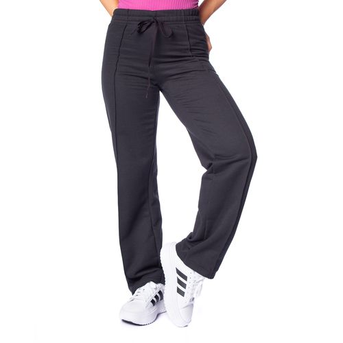 Calça de Moletom Feminina Desayner Wide Leg Preto