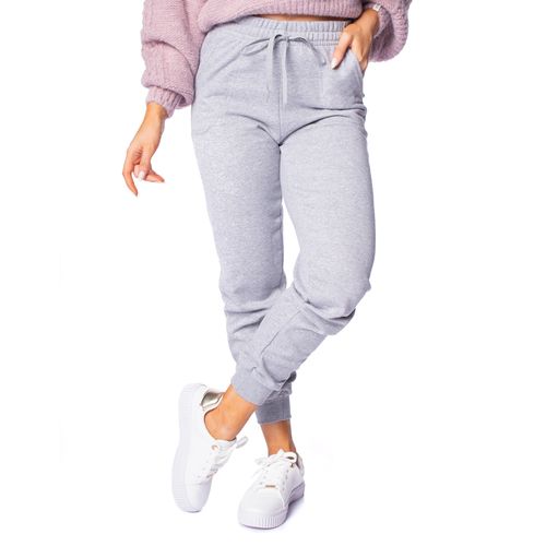 Calça de Moletom Feminina Desayner Jogger Cinza