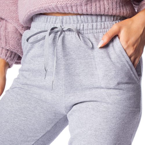 Calça de Moletom Feminina Desayner Jogger Cinza