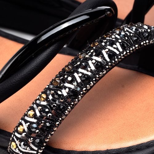 Flatform Feminina Mississipi com Pedrarias Preto