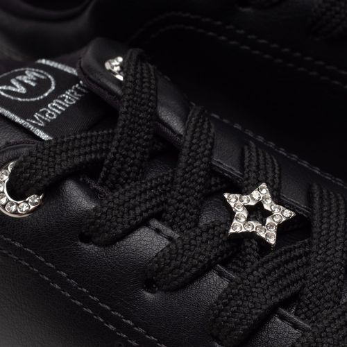 Tênis Feminino Via Marte com Pingente Estrela Preto