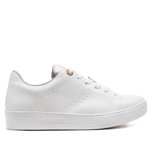 Tênis Feminino Via Marte com Pingente Estrela Branco