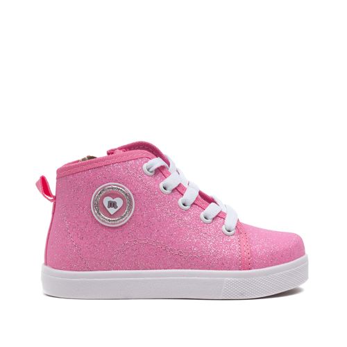 Tênis Infantil Molekinha Tecido Glitter Rosa