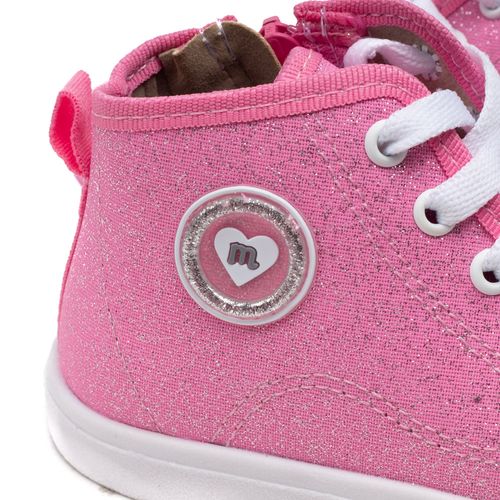 Tênis Infantil Molekinha Tecido Glitter Rosa