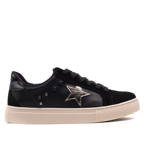 Tênis Feminino Via Marte Estrela Nobuck Preto