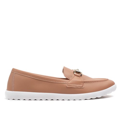 Sapatilha Feminina Moleca com Fivela Nude