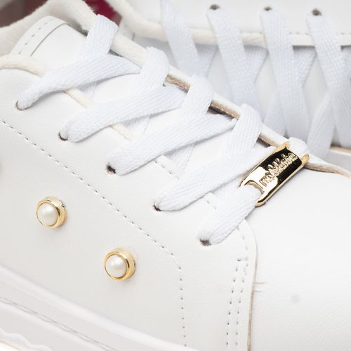 Tênis Infantil Molekinha Com Pérolas Branco/dourado