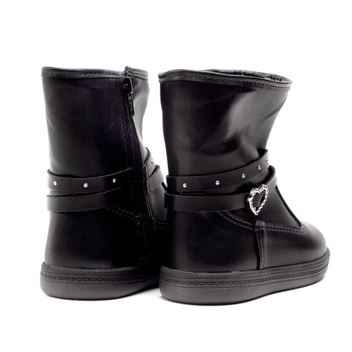 Bota Infantil Molekinha Tira Coração Preto