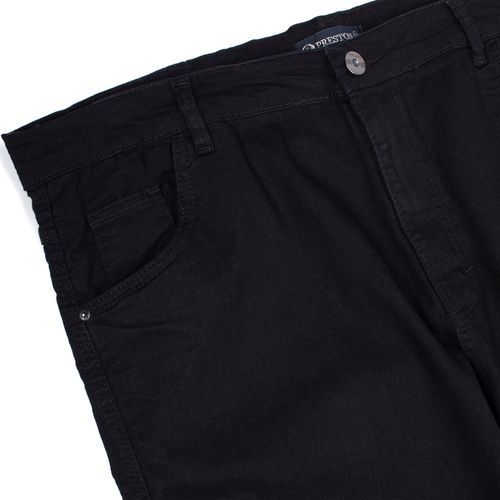 Calça de Sarja Masculina Ice Plus Size Reta Preto