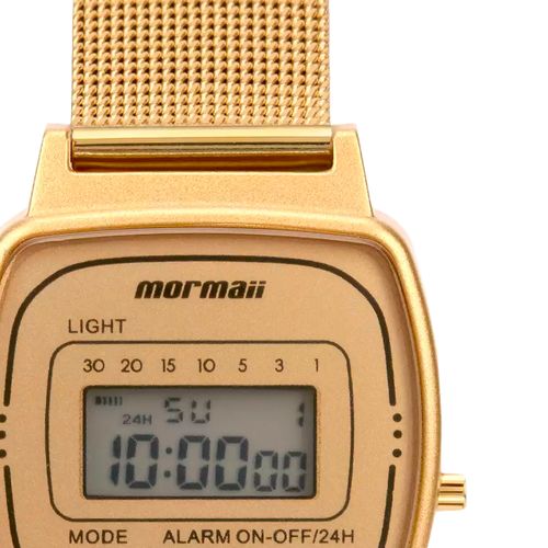 Relógio Feminino Mormaii Vintage Digital Mo13722c/7d Dourado