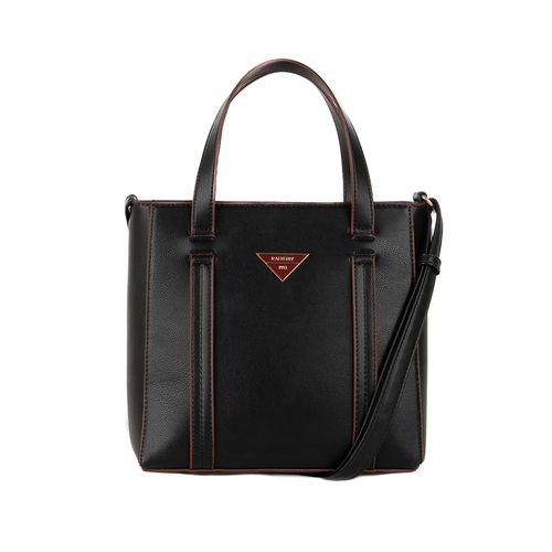 Bolsa Feminina Rafitthy Tote Média Preto/bordô