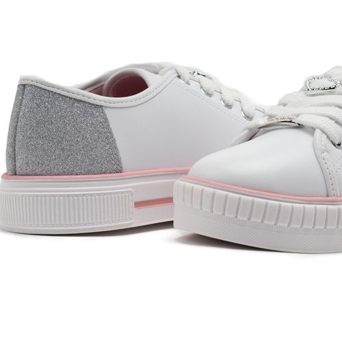Tênis Infantil Molekinha com Detalhe em Glitter Branco