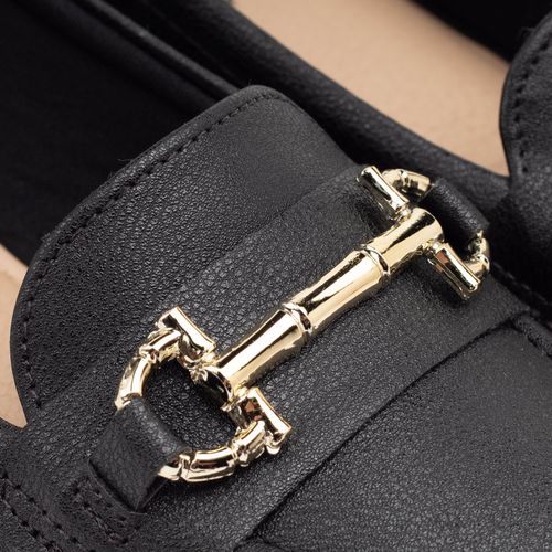 Sapato Feminino Modare Salto Anabela Fivela Preto