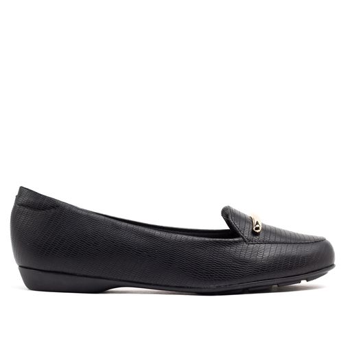 Sapato Feminino Modare Loafer Lezard Preto