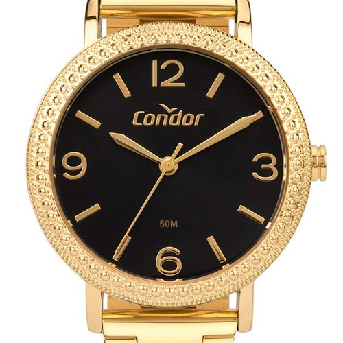 Relógio Feminino Condor Analógico Copc21jie/k4p com Conjunto Dourado