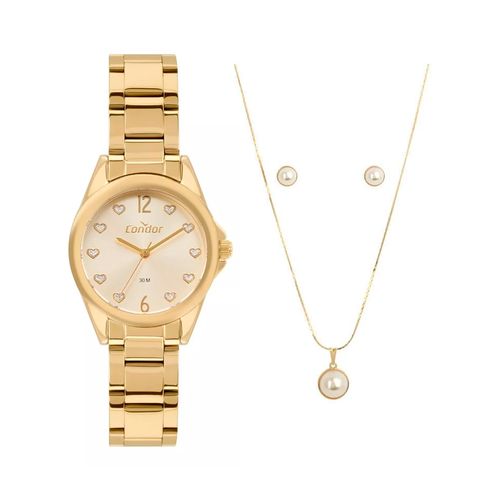 Relógio Feminino Condor Analógico Copc21jed/k4x com Conjunto Dourado