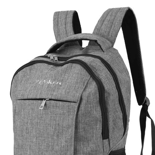 Mochila Poker  Clássica Track Cinza