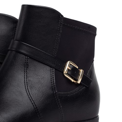 Bota Feminina Comfortflex Cano Curto Fivela Preto