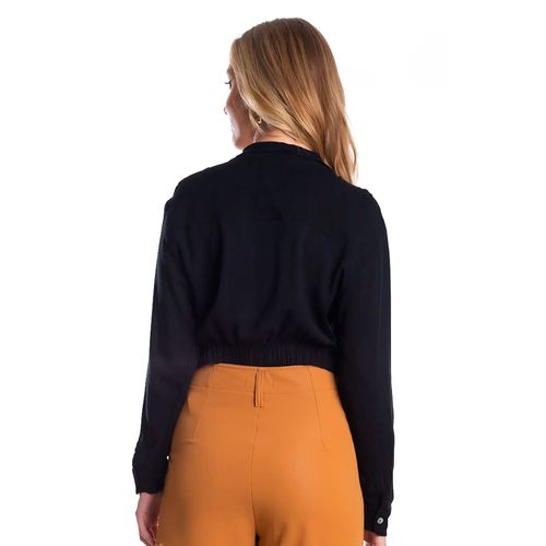 Camisa Feminina Rovitex Transpassada Preto