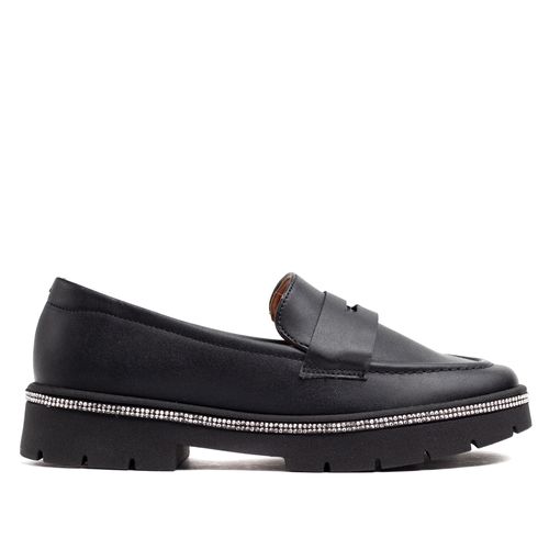 Mocassim Feminino Vizzano com Strass Preto