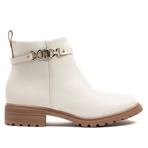 Bota Feminina Modare Cano Curto com Pingente Off White