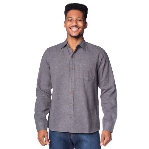 Camisa Masculina Amil Comfort Hank Cinza Escuro