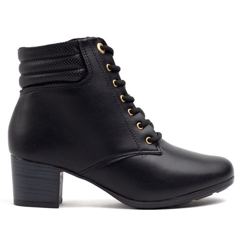 Bota Feminina Modare Cano Curto Salto Bloco Preto