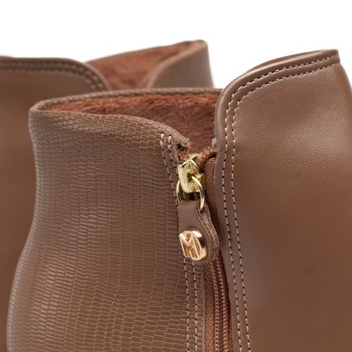 Bota Feminina Modare Cano Curto Salto Bloco Caramelo