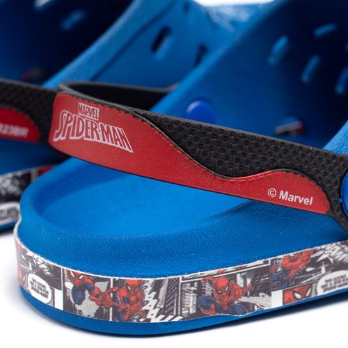Sandália Babuche Infantil Grendene Homem Aranha Quadrinhos Azul