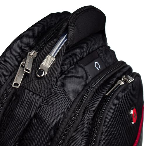 Mochila Unissex Swissland Linha Executiva Preto/vermelho