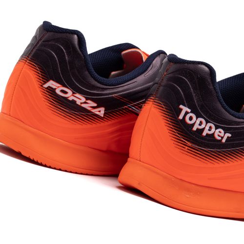 Chuteira Futsal Topper Forza III Laranja/marinho