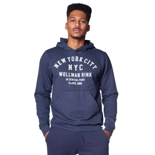 Blusão de Moletom Masculino Desayner com Capuz NYC Marinho