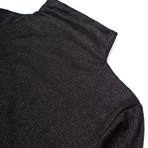 Blusa Infantil Rovitex Canelada com Brilho Preto
