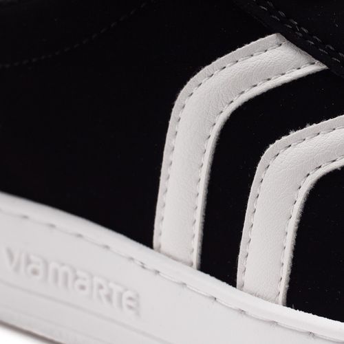 Tênis Feminino Via Marte Nobuck Preto/branco