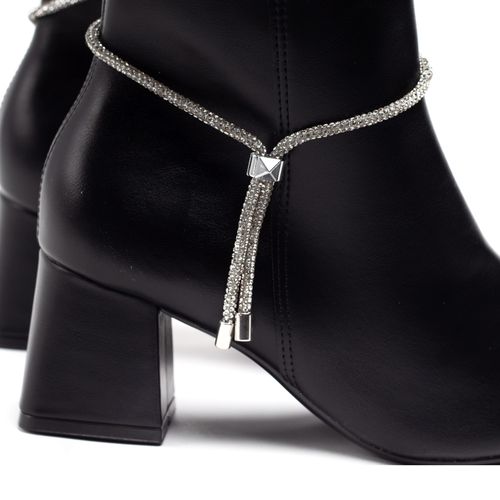 Bota Feminina Vizzano com Cordão de Strass Preto