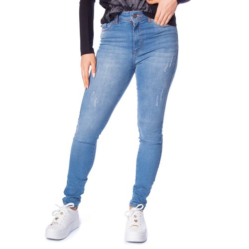 Calça Jeans Feminina Eagle Rose Karan Cigarrete Azul Claro