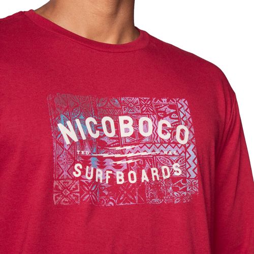 Camiseta Masculina Nicoboco Manga Longa Aiden Vermelho