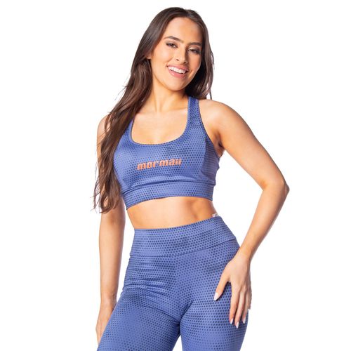Top Feminino Mormaii Nadador Estampado Azul