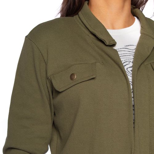 Jaqueta Parka Feminina Cativa Malha Verde Musgo