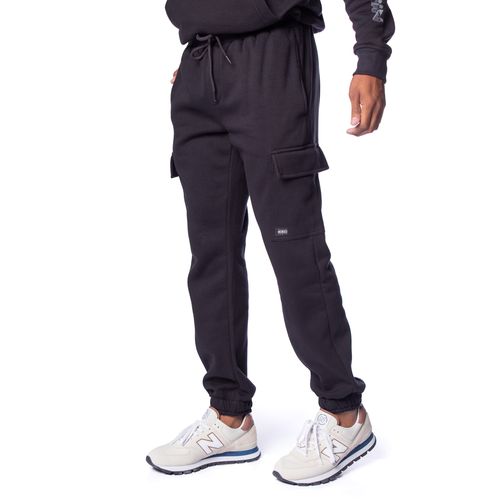 Calça de Moletom Masculina Nicoboco Bolso Cargo Preto