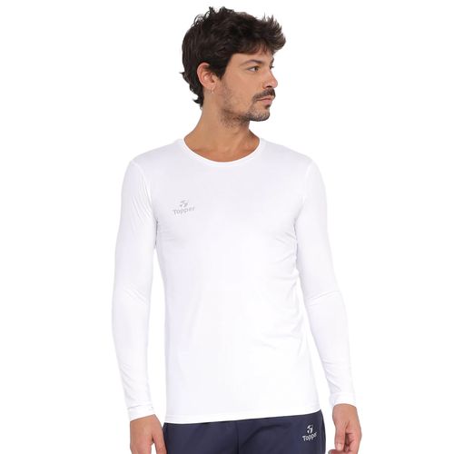 Camiseta Térmica Masculina Topper Classic UV50 New Branco